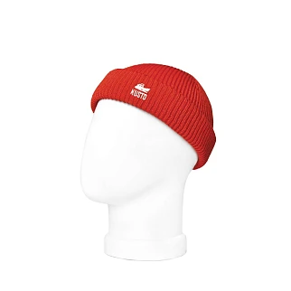 Шапка Kusto Pin Short красная с вышивкой