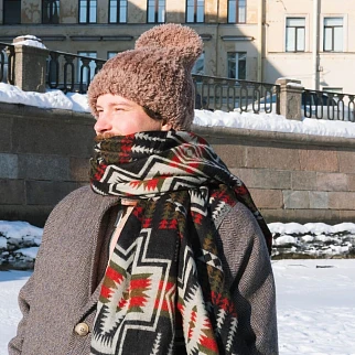 Шапка CHECK YA HEAD коричневая T1966/104