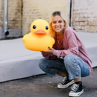 Утка классическая резиновая ОГРОМНАЯ (45 см)