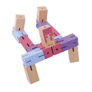 Разноцветный мальчик-кубик Fridolin (фиолетовый, розовый, голубой)