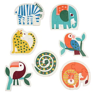 Пазлы для детей с животными REX