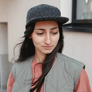 Пятипанельная кепка из твида Friend Function синяя