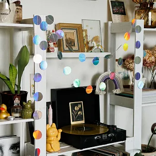 Голографическая гирлянда круглая 4 метра