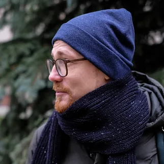 Шарф Carhartt WIP Anglistic Plain Dark Navy Heather