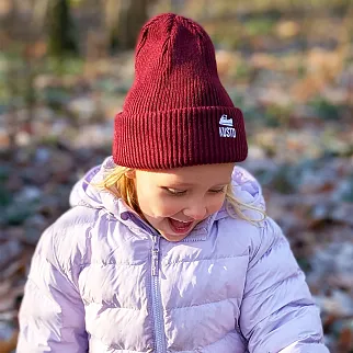 Шапка Kusto KIDS бордовая с вышивкой