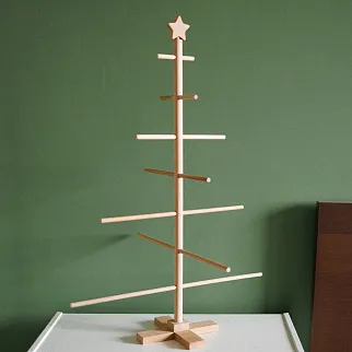 Деревянная новогодняя самосборная елка Friend Function с ароматом хвои