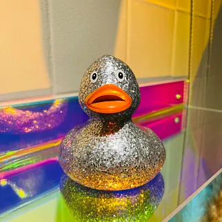 Утка Диско Серебряная