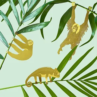 Украшение для растений Another Studio Хамелеон латунный