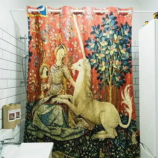 Шторка для ванной Friend Function X Страдающее Средневековье «Козлина»
