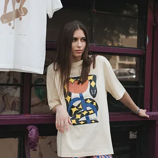 Футболка Bask In The Sun ANACONDA cream