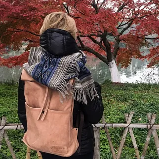 Большой шерстяной шарф Grey Melange Forest Folk