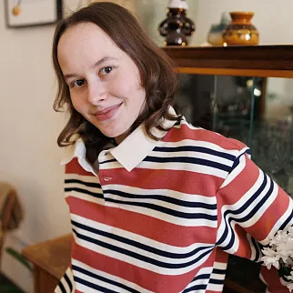 Регбийка МЕЧ RUGBY SHIRT Cream/Coral/Black