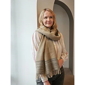 Большой шерстяной шарф Pearl beige