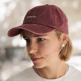 Кепка Friend Function tranquilo вишневая с серебряной нитью