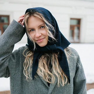 Косынка Friend Function шерстяная кобальт