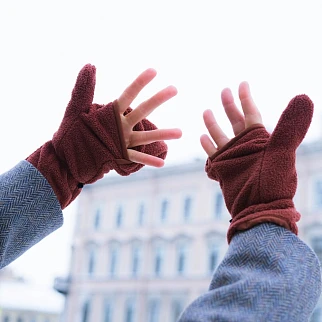 Варежки Меч FLEECE MITTENS Terracotta
