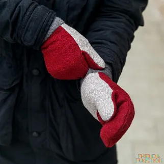 Варежки Friend Function Гранатовые