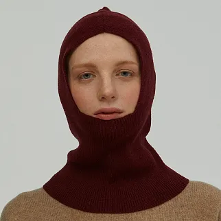 Балаклава CHECK YA HEAD шерстяная бордо T117