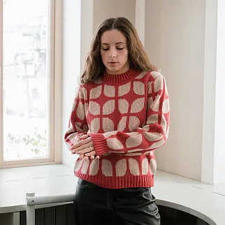 Свитер Thinking Mu Wallpaper Ops Pink женский