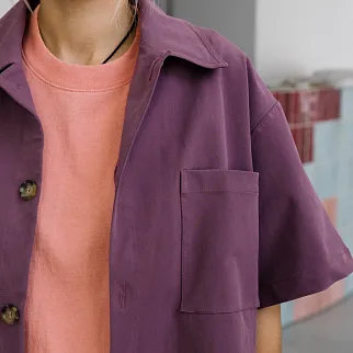 Рубашка с короткими рукавами Friend Function сиреневая