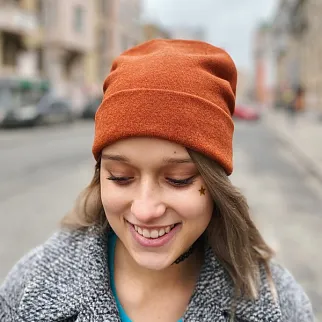 Шапка шерстяная Friend Function Терракот