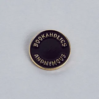 Значок Подписные издания Bookaholics Anonymous чёрный