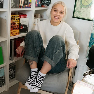 Носки зебровые Friend Function 40-46 короткие