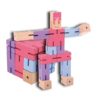 Разноцветный мальчик-кубик Fridolin (фиолетовый, розовый, голубой)