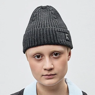 Шапка-бини CHECK YA HEAD серая 2607/10