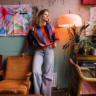 Свитер Thinking Mu Cold Paloma Blue женский