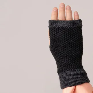 Митенки CHECK YA HEAD черный и серый 2530/1