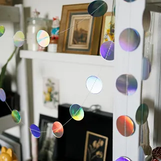 Голографическая гирлянда круглая 4 метра