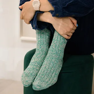 Шерстяные носки Friend Function светло-зелёные