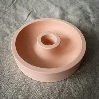 Бетонный подсвечник Unification Love персиковый