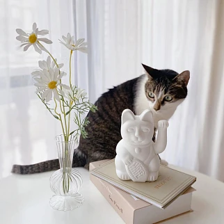 Манэки-нэко - Lucky Cat белый