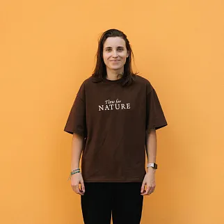 Футболка Called a Garment Birds коричневая