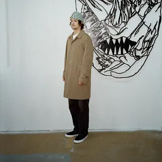 Шапка-бини Jacob Cro Twins Brown Mint melange