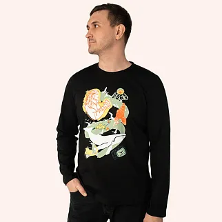 Лонгслив Kusto Heroes черный