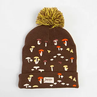Шапка Запорожец Грибочки коричневая