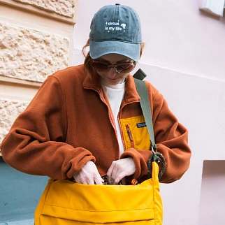 Сумка Friend Function ИЗИ горчичная прорезиненная