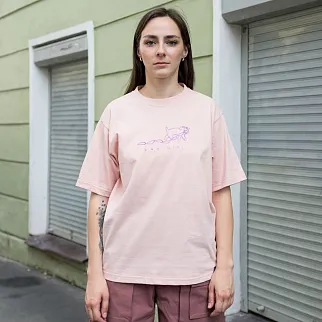 Оверсайз футболка Barking Store Bad girl женская розовая