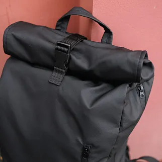 Рюкзак роллтоп Friend Function прорезиненный черный