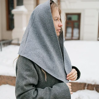 Косынка Friend Function шерстяная и серая (как будни)