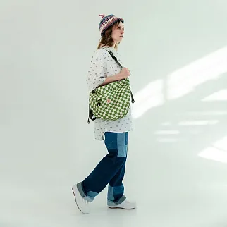 Сумка iyulstore Le sac Шашечка зелёная