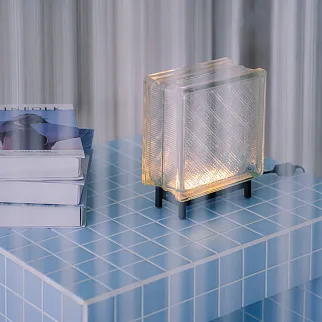 Светильник-стеклоблок бесцветный