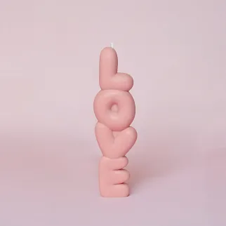 Ароматическая свеча Unification Love «‎Love» розовая