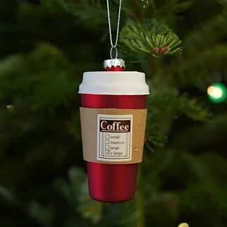 Елочные игрушки для любителей кофе (3 штуки)