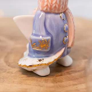 Керамическая ёлочная игрушка Дракоша девочка