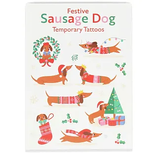 Временные татуировки REX Festive Sausage Dog