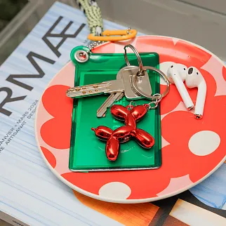 Брелок на ключи Helio Ferretti PUPPY METALLIC RED